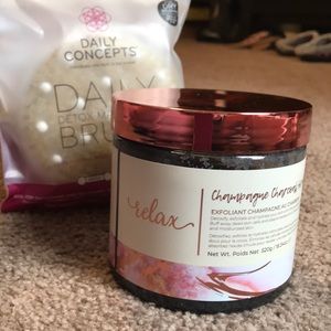 Champagne scrub and brush!